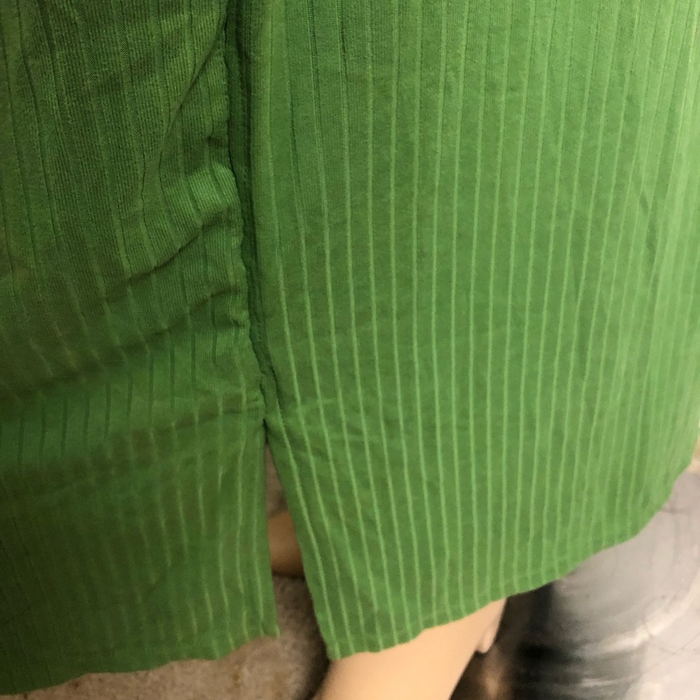 2x Plus Size Solid Light Green Ribbed Sleeveless … - image 8